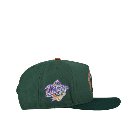 New York Yankees 1999 World Series Green Copper Flames 9Fifty A Frame Snapback Hat