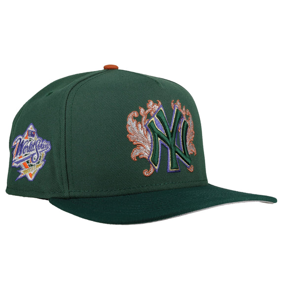 New York Yankees 1999 World Series Green Copper Flames 9Fifty A Frame Snapback Hat