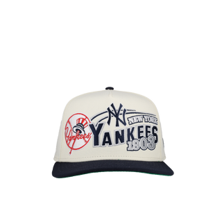 New York Yankees 1903 Team Color 9Fifty A Frame Snapback Hat (Green Brim) Version 1