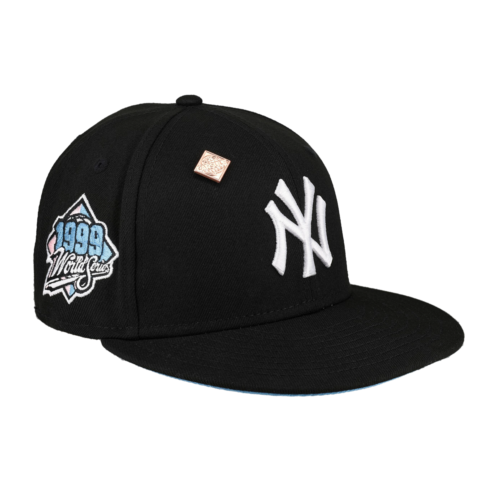 New York Yankees Black 1999 World Series Patch New Era 59FIFTY Fitted Hat 7 1/4