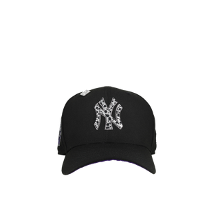 New York Yankees 1998 World Series Black/Purple Safari 59Fifty Fitted Hat, back view