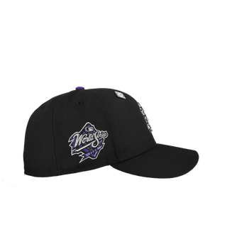 New York Yankees 1998 World Series Black/Purple Safari 59Fifty Fitted Hat, side view