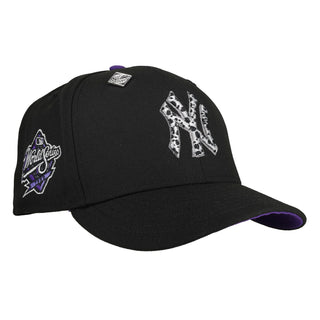 New York Yankees 1998 World Series Black/Purple Safari 59Fifty Fitted Hat, front view