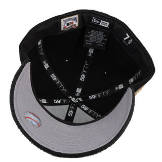 New York Yankees 1936 WS Black Winter Fleece Visor Metallic 59Fifty Fitted Hat
