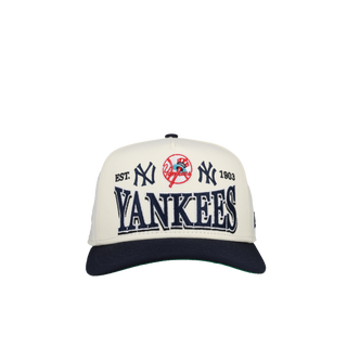 New York Yankees 1903 Team Color 9Fifty A Frame Snapback Hat (Green Brim) Version 2