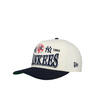 New York Yankees 1903 Team Color 9Fifty A Frame Snapback Hat (Green Brim) Version 2