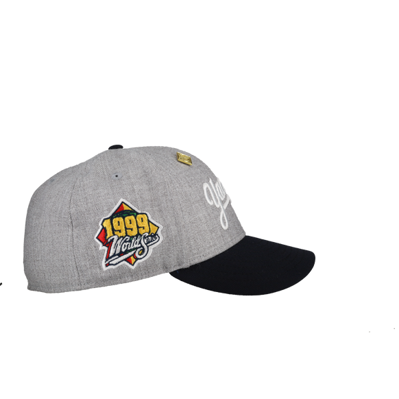New York Yankees 1999 World Series Vintage Heather Grey/Navy 59Fifty Fitted Hat