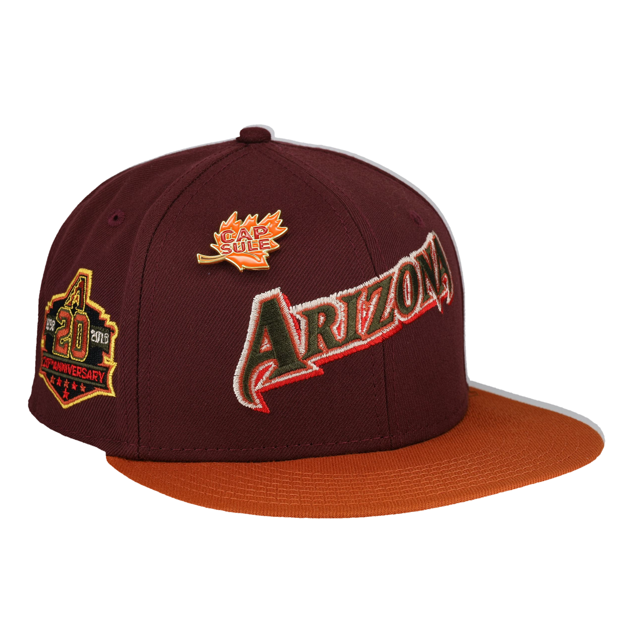 New Era Arizona Diamondbacks Capsule Fall 2.0 20th Anniversary Fitted Hat  59Fifty Fitted Hat Maroon/Green - US