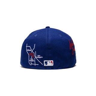 Los Angeles Dodgers All Over Blue City Transit Fitted Hat