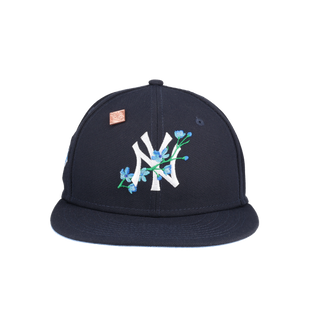 New York Yankees Side Patch Bloom 1996 World Series Patch Fitted Hat