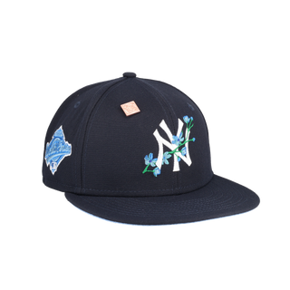 New York Yankees Side Patch Bloom 1996 World Series Patch Fitted Hat