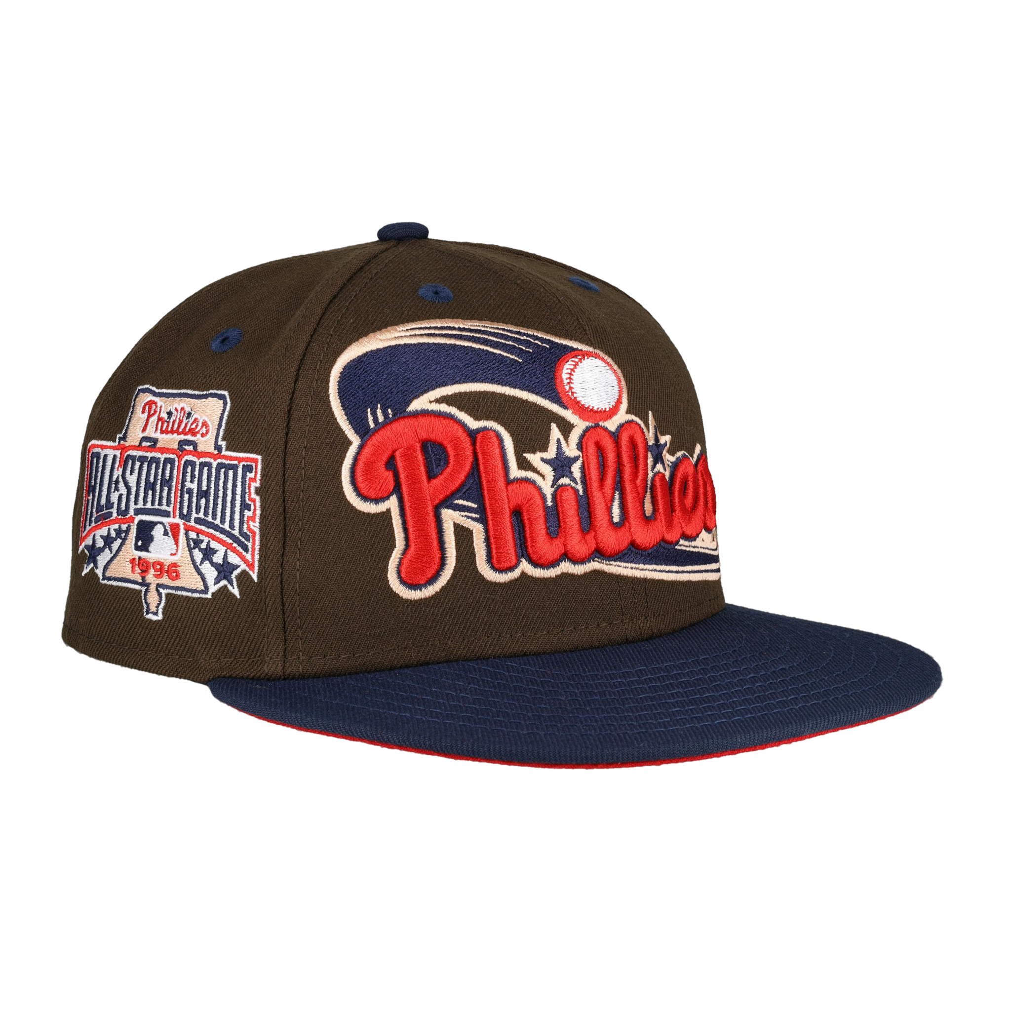 Philadelphia Phillies All Star Game 1996 47 Brand Double Under Clean Up Dad  Hat Pink