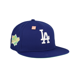 Los Angeles Dodgers Citrus Pop 1988 World Series Patch Fitted Hat