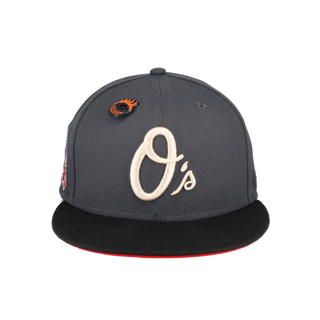 Baltimore Orioles Burning Rubber 50th Season Patch 59Fifty Fitted Hat