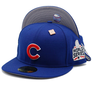 Chicago Cubs Basics 2016 World Series Patch Fitted Hat