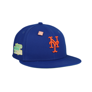 New York Mets Citrus Pop 1986 World Series Patch Fitted Hat