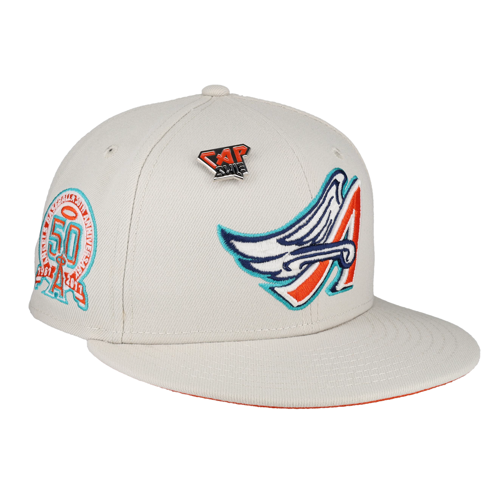 California Angels Orange Fury Collection 50th Season Fitted Hat