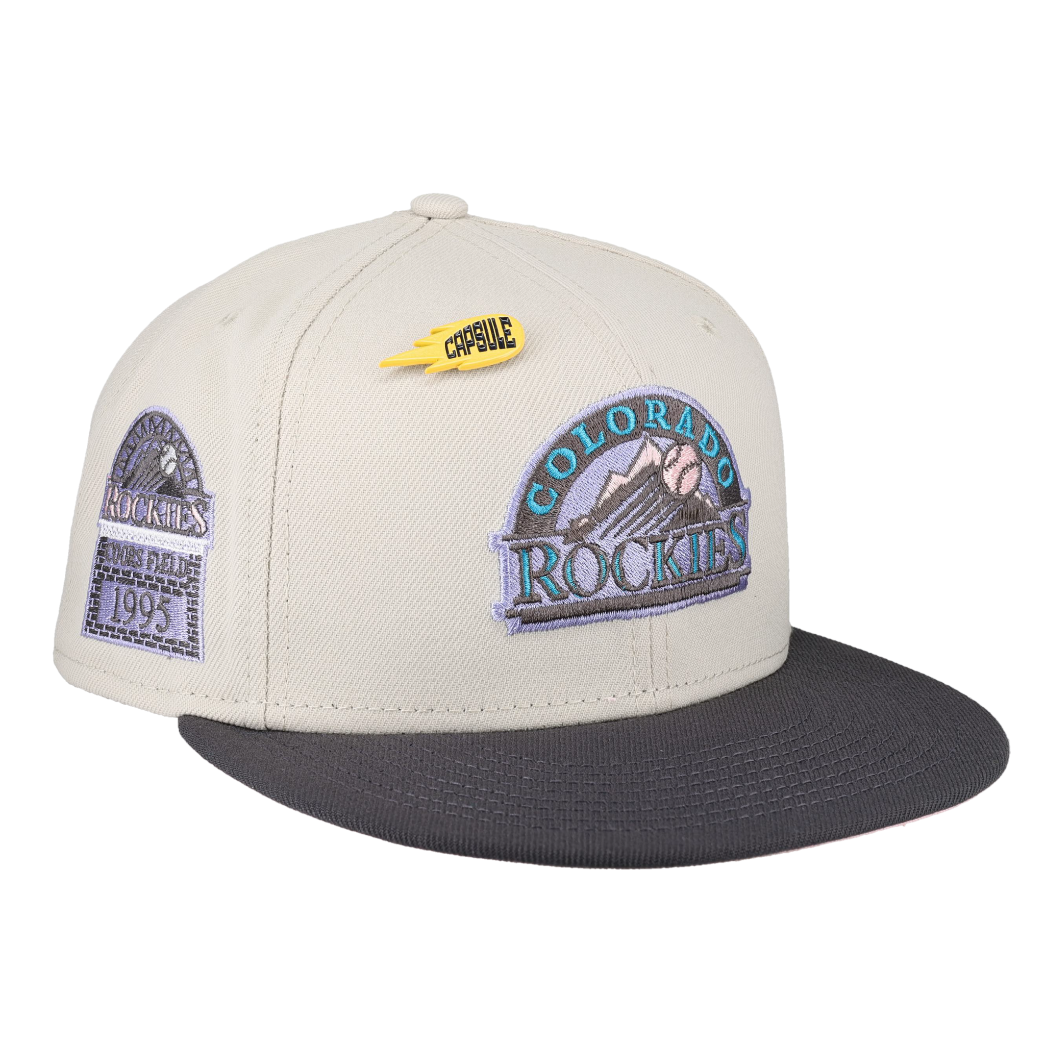 New Era Colorado Rockies Ancient Egypt ALT 2021 ASG Hat Club Exclusive 59Fifty Fitted Hat Khaki/Black/Royal Blue