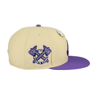 Atlanta Braves Vegas Gold Collection 1876 Tomahawk Fitted Hat