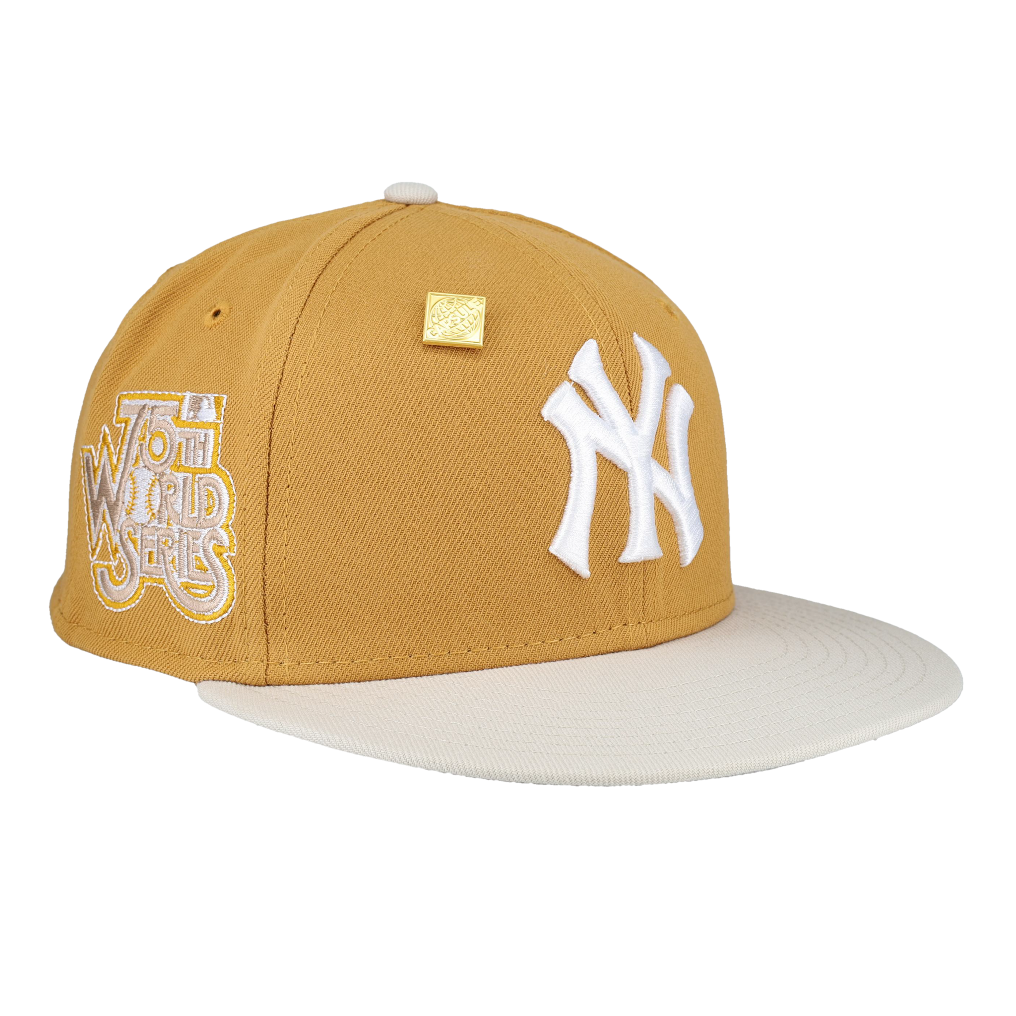 Yankees 2 Tone Fitted Hat. 75th World Series Side Patch for Sale