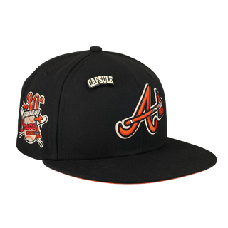 Atlanta Braves Colors in Cream Collection 30th Season Fitted Hat