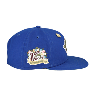 Toronto Blue Jays 10th Anniversary Patch Floral Collection Fitted Hat