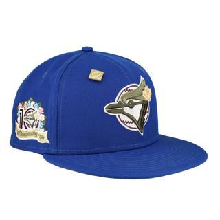 Toronto Blue Jays 10th Anniversary Patch Floral Collection Fitted Hat