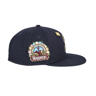 Seattle Mariners 30th Anniversary Patch Floral Collection Fitted Hat