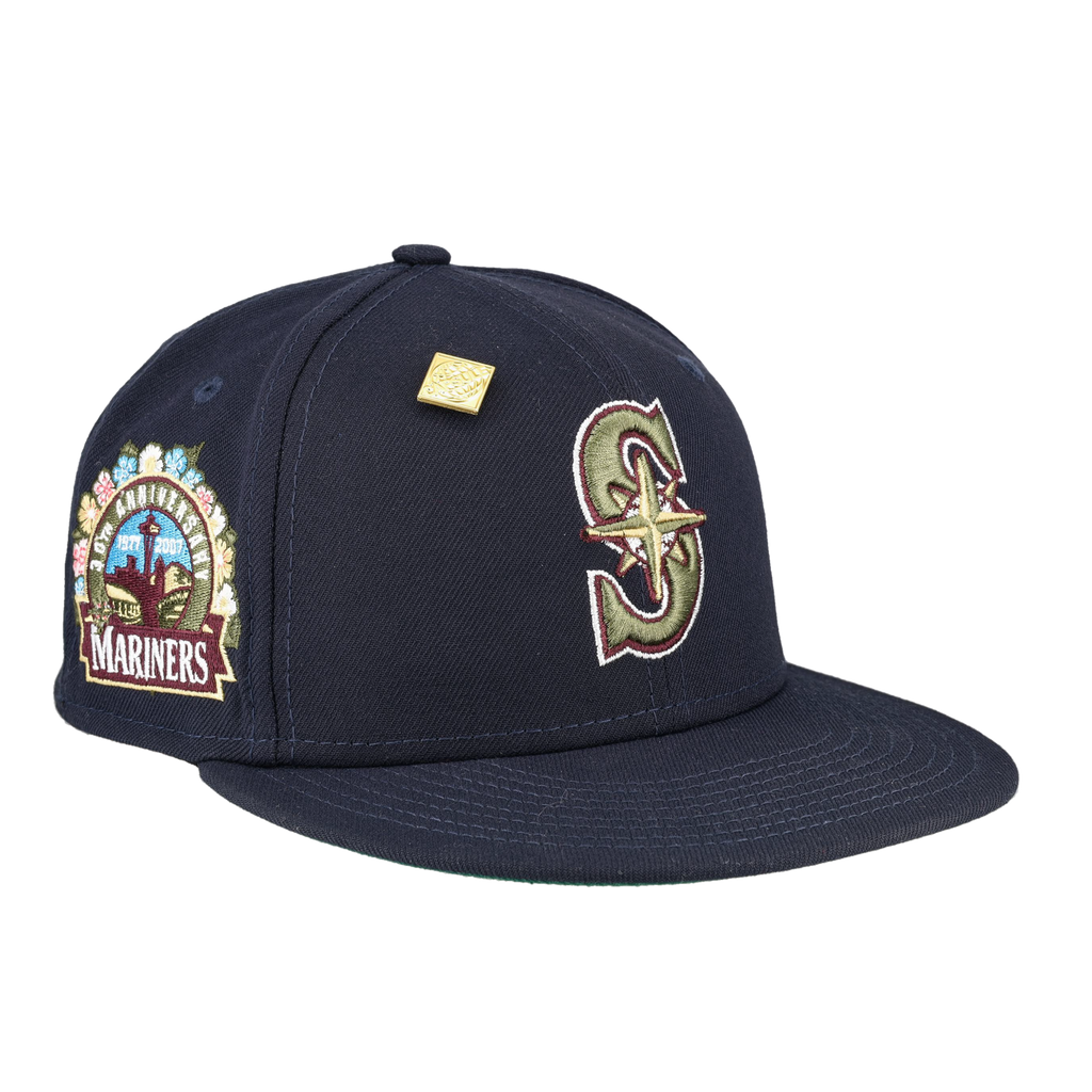 Seattle Mariners 30th Anniversary Patch Floral Collection Fitted Hat