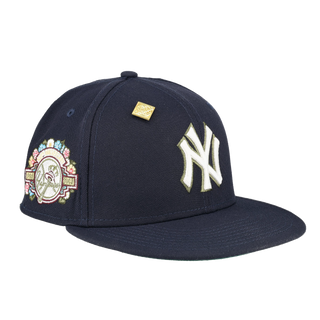 New York Yankees 100th Anniversary Patch Floral Collection Fitted Hat