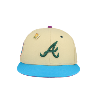 Atlanta Braves '96 Olympic Collection Gold 2 Tone 1996 World Series Fitted Hat