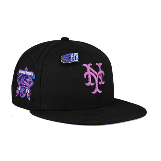 New York Mets Purple Punch Collection 1969 World Series Patch Fitted Hat