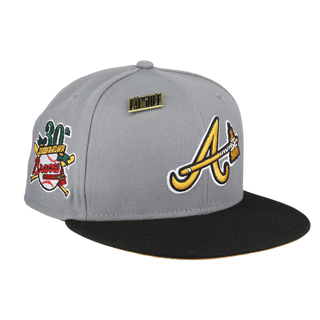 Men's Atlanta Braves New Era Navy Cooperstown Collection Oceanside Green  Undervisor 59FIFTY Fitted Hat